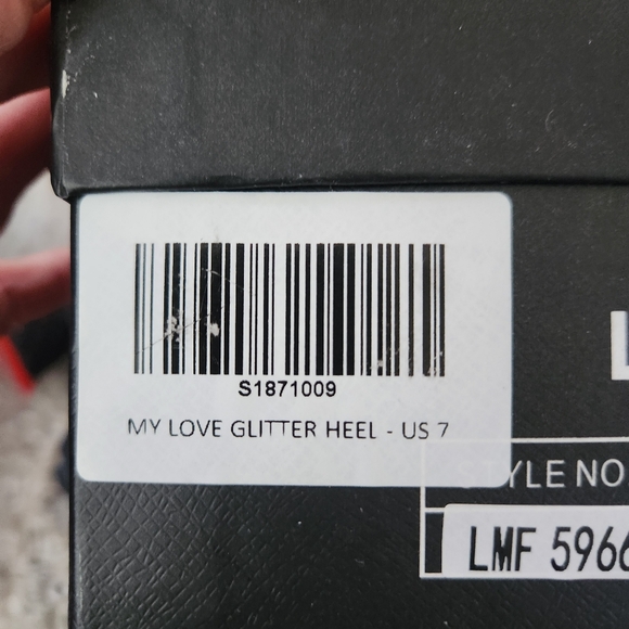 Lamoda Dolls Kill My Love Glitter Heels Black Women's Size 7 - Picture 9 of 10